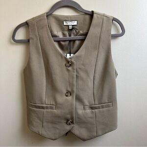 NWT Bagatelle olive khaki Fitted Vest new Size Small